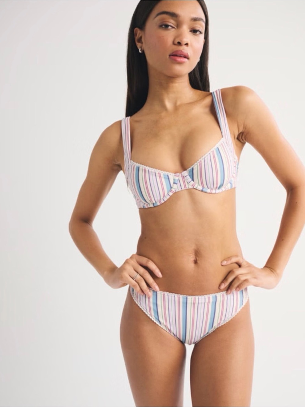 NWT Abercrombie Reversible Curve Love Top Bikini Set